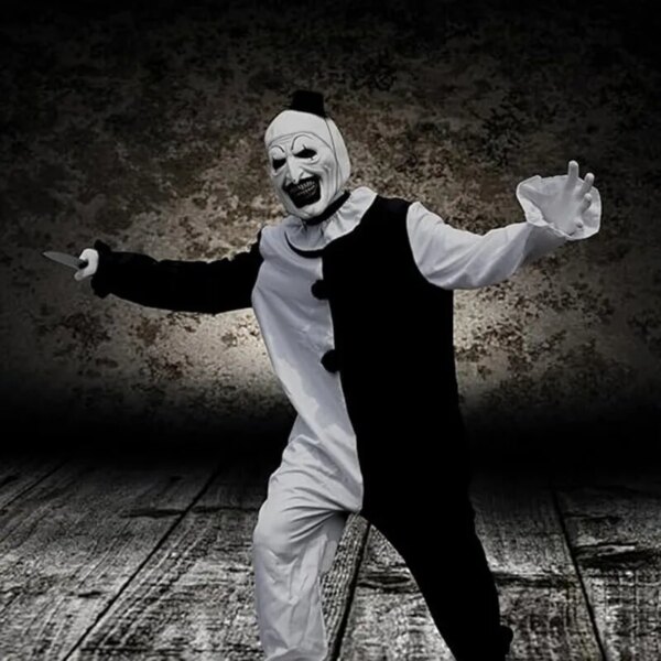 Terrifier 2 Art the Clown Costume for Halloween | Scary Killer Clown Jumpsuit Cosplay Outfit