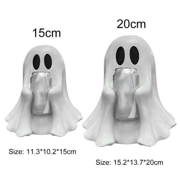 Cute Ghost Drink Holder – Halloween Resin Can Holder (15/20cm)