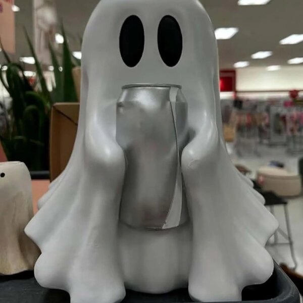 Cute Ghost Drink Holder – Halloween Resin Can Holder (15/20cm)